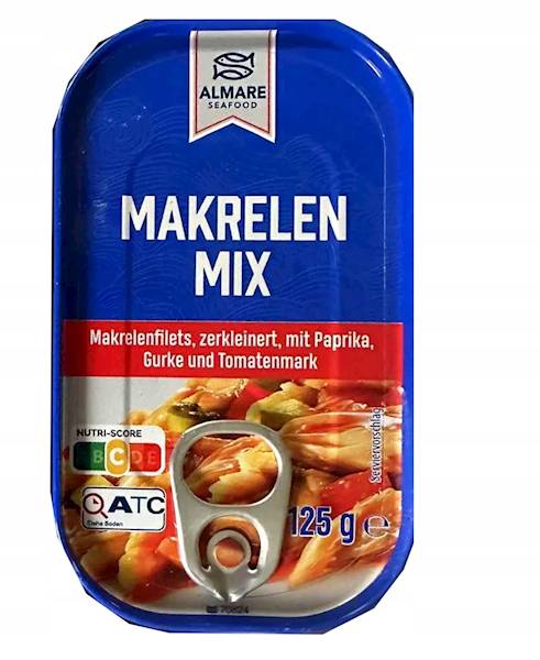ALMERE Filety z makreli z warzywami  125g