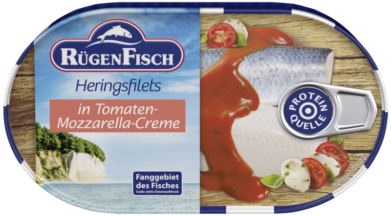 RugenFish filety śledziowe w sosie pomidorowym z mozzarellą 200g 