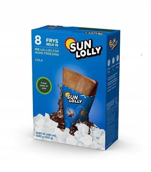  SUN LOLLY COLA lody wodne do mrożenia 8 szt.520g