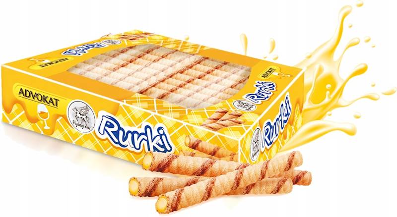 Rurki Waflowe z nadzieniem Adwokat AIM Foods 450 g