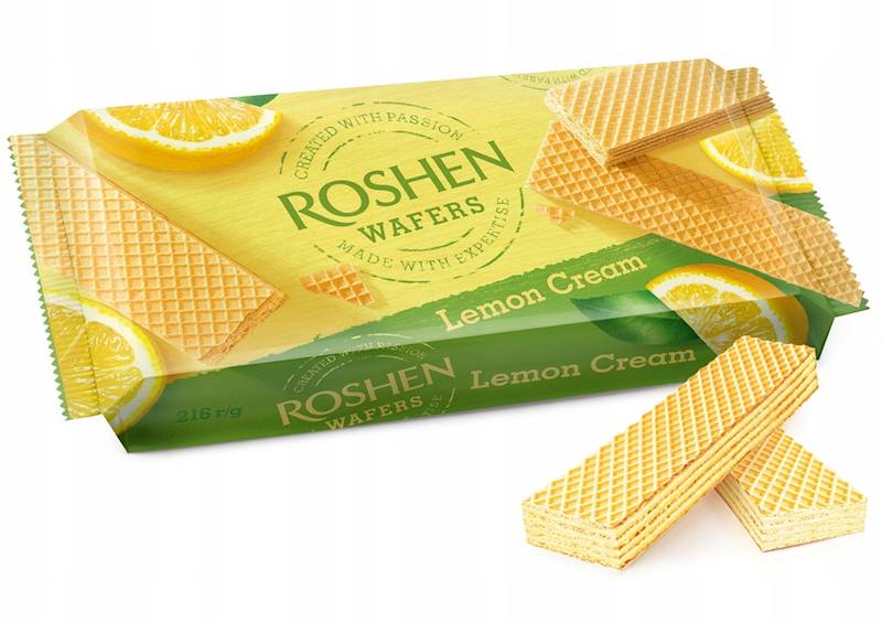 ROSHEN Wafle z nadzieniem cytrynowym 216g
