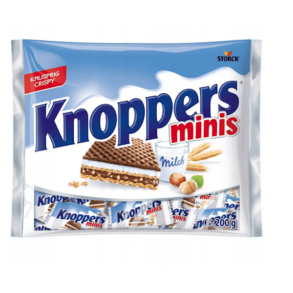 Wafelki Knoppers Minis 200g z Niemiec