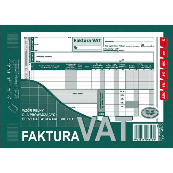 Faktura VAT Typ 124-3E