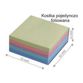 Kostka biurowa 85x85 kolor klejona