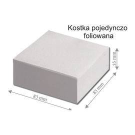 Kostka biurowa 85x85 biała klejona