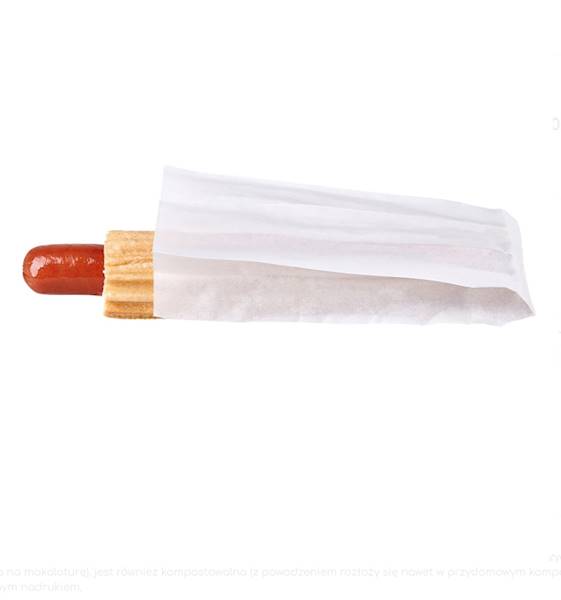 Koperta hot-dog francu.75x25x190 biała a'1000 P454