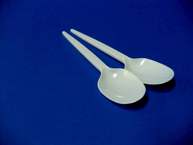 Łyżka plastikowa biała a'100 /Z44/