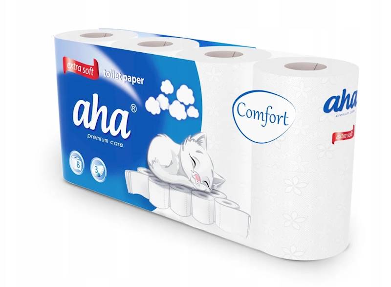 Papier toaletowy Aha a'8 Comfort 3W Biały /Z8/