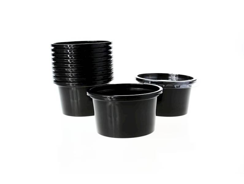 Pojemnik na sos 80ml a'100 CZARNY fi 70,3 dip PP