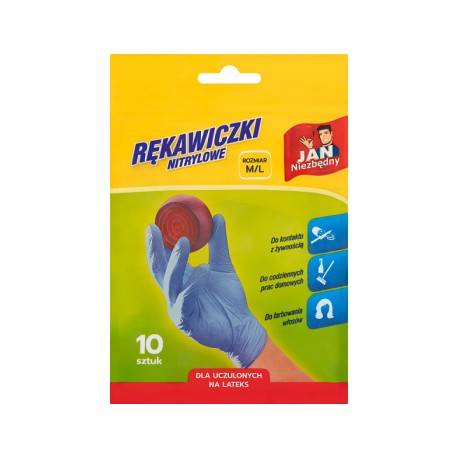Rękawice nitrylowe niebieskie a'10 rozmiar L