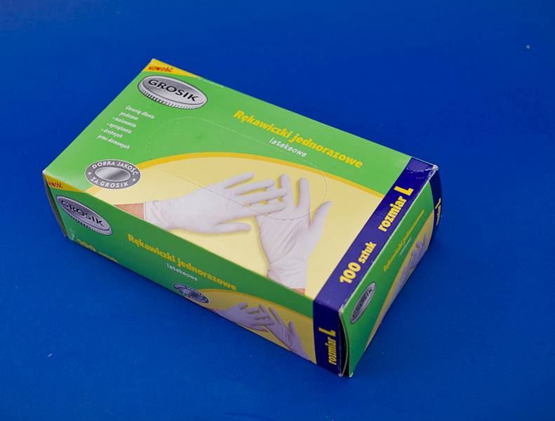 Rękawice latex pp a'100 rozmiar L /Z10/