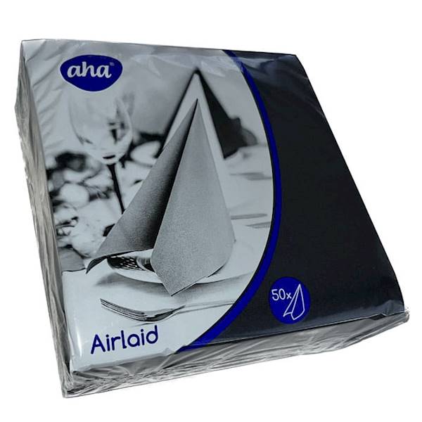 Serwetki Airlaid 40/40 1W a'50 czarna