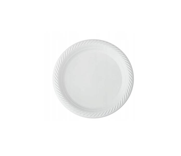 Talerz plastikowy biały 22cm niedzielony a'100