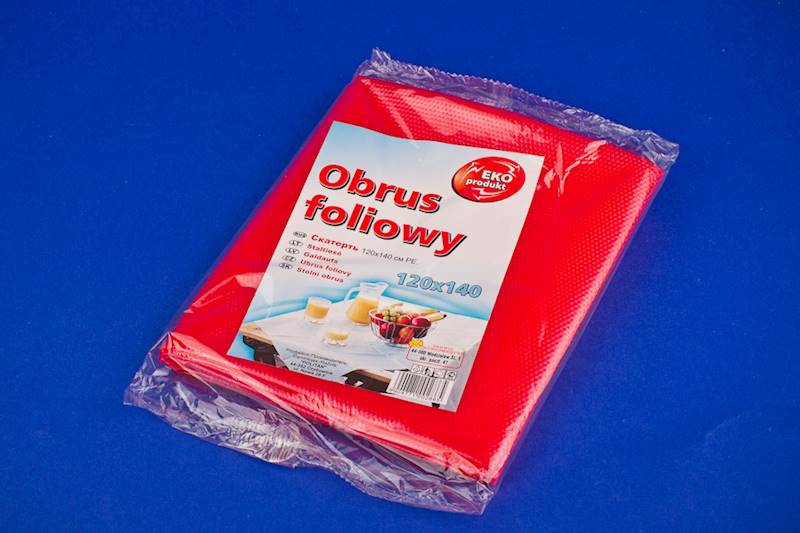 Obrus foliowy czerwony