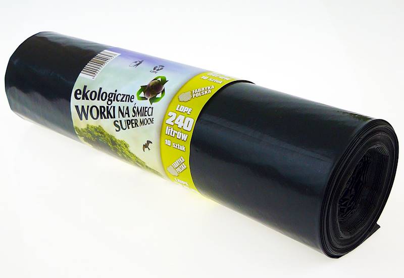 Worek na odpady LDPE 240l a'10 czarny Chefs  /Z12/