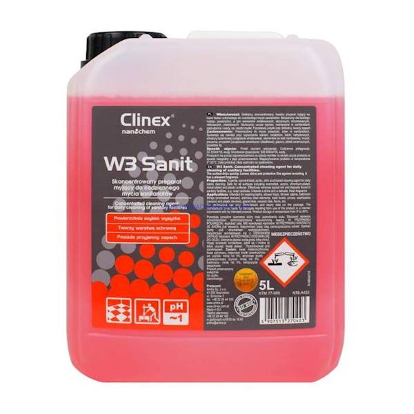 Clinex W3 Sanit koncentrat do mycia sanitariatów 5