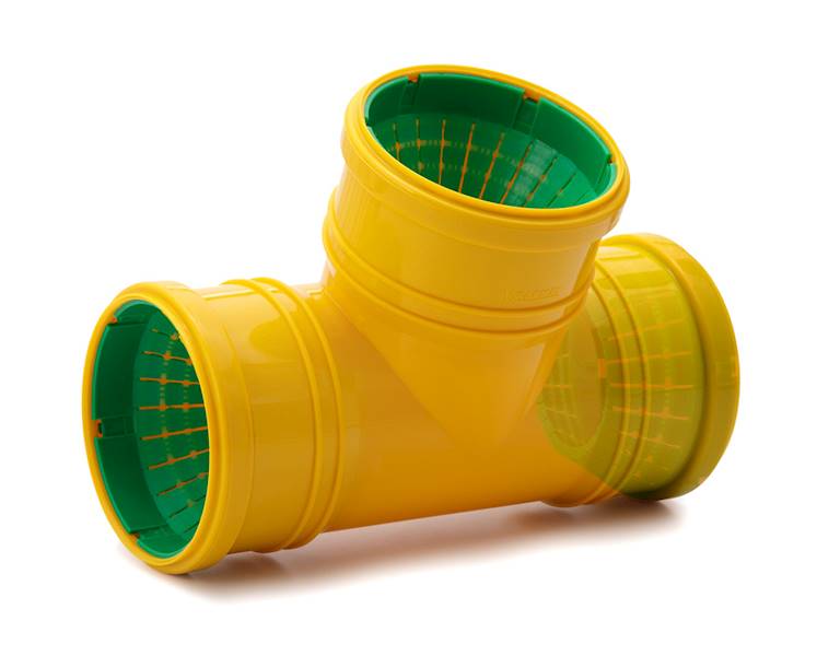 Trójnik drenarski uniwersalny Ø72-100mm PP KARMAT (KDR 14)