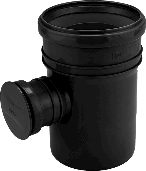 Łapacz wody deszczowej ø110mm czarny PP KARMAT