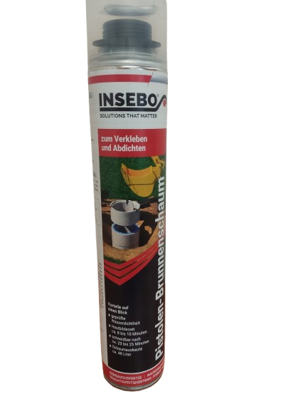 Pianka montażowa wodoszczelna do kręgów i studni 750ml pistoletowa INSEBO