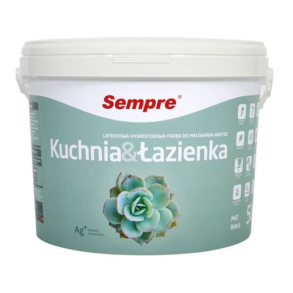 SEMPRE FARBA KUCHNIA ŁAZIENKA BIAŁA 5L