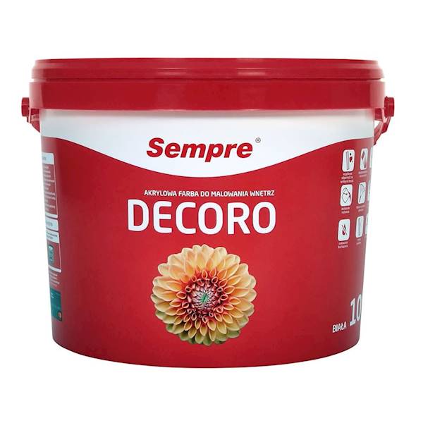 SEMPRE FARBA DECORO BIAŁA 10L