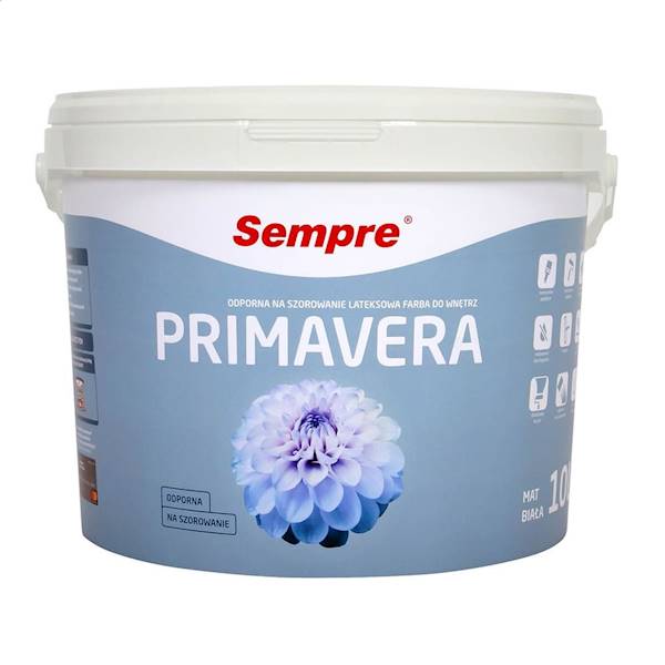 SEMPRE FARBA PRIMAVERA PLUS BIAŁA 10L