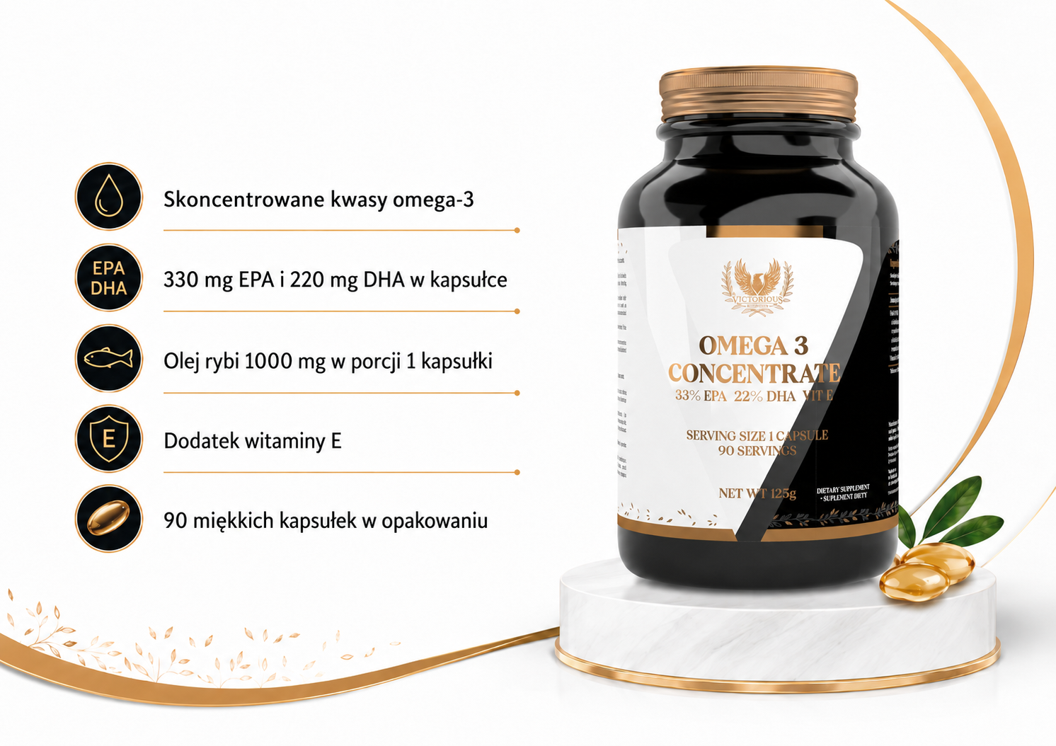 Victorious Nutrition Omega 3 Concentrate 330/220