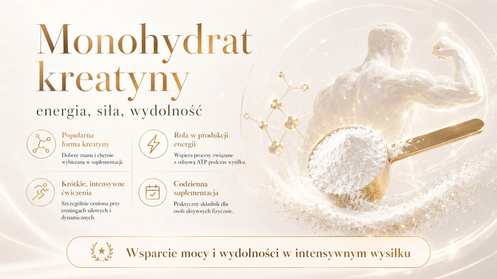 Monohydrat kreatyny – działanie, siła i intensywny wysiłek