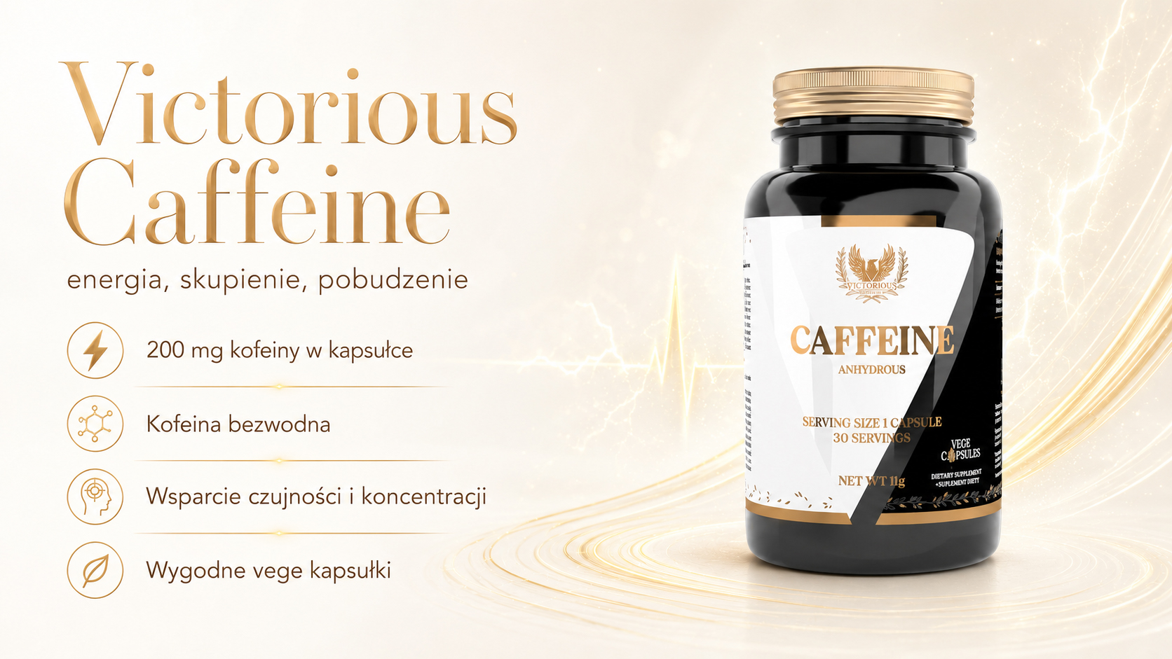 Victorious Nutrition Caffeine 30 vege caps