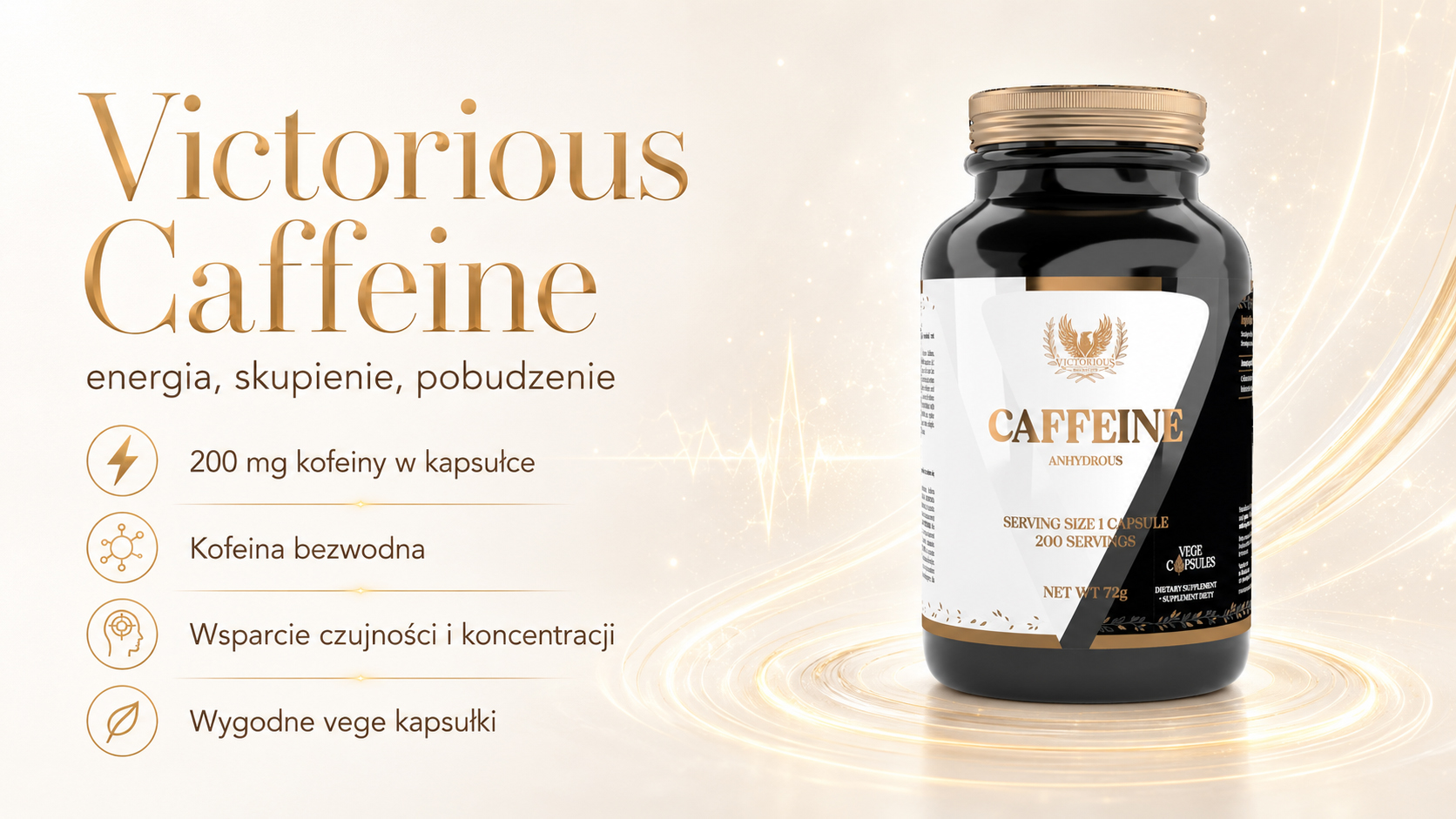 Victorious Nutrition Caffeine 200 vege caps