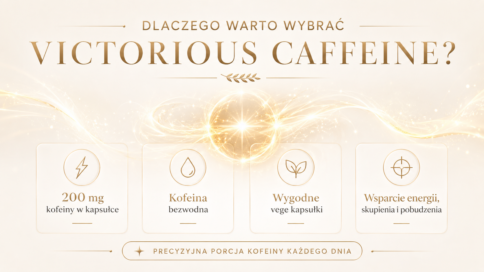Dlaczego warto wybrać Victorious Nutrition Caffeine 30 vege caps