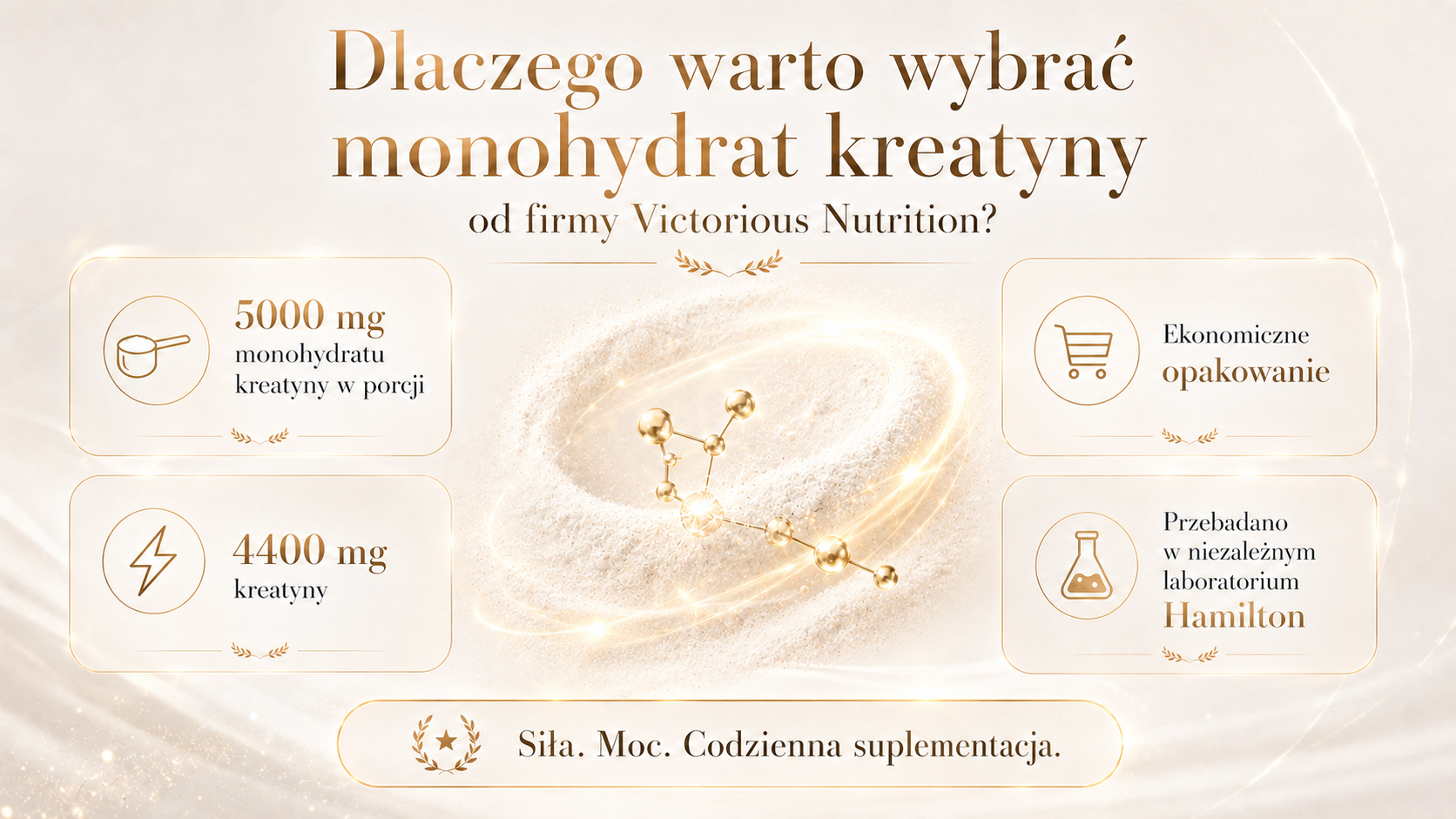 Dlaczego warto wybrać monohydrat kreatyny od firmy Victorious Nutrition