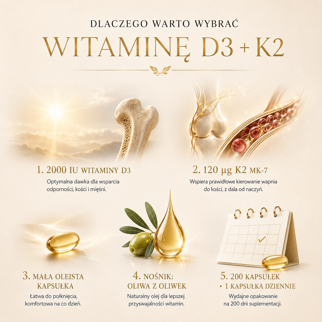 Dlaczego warto wybrać Victorious Nutrition Vitamin D3 K2