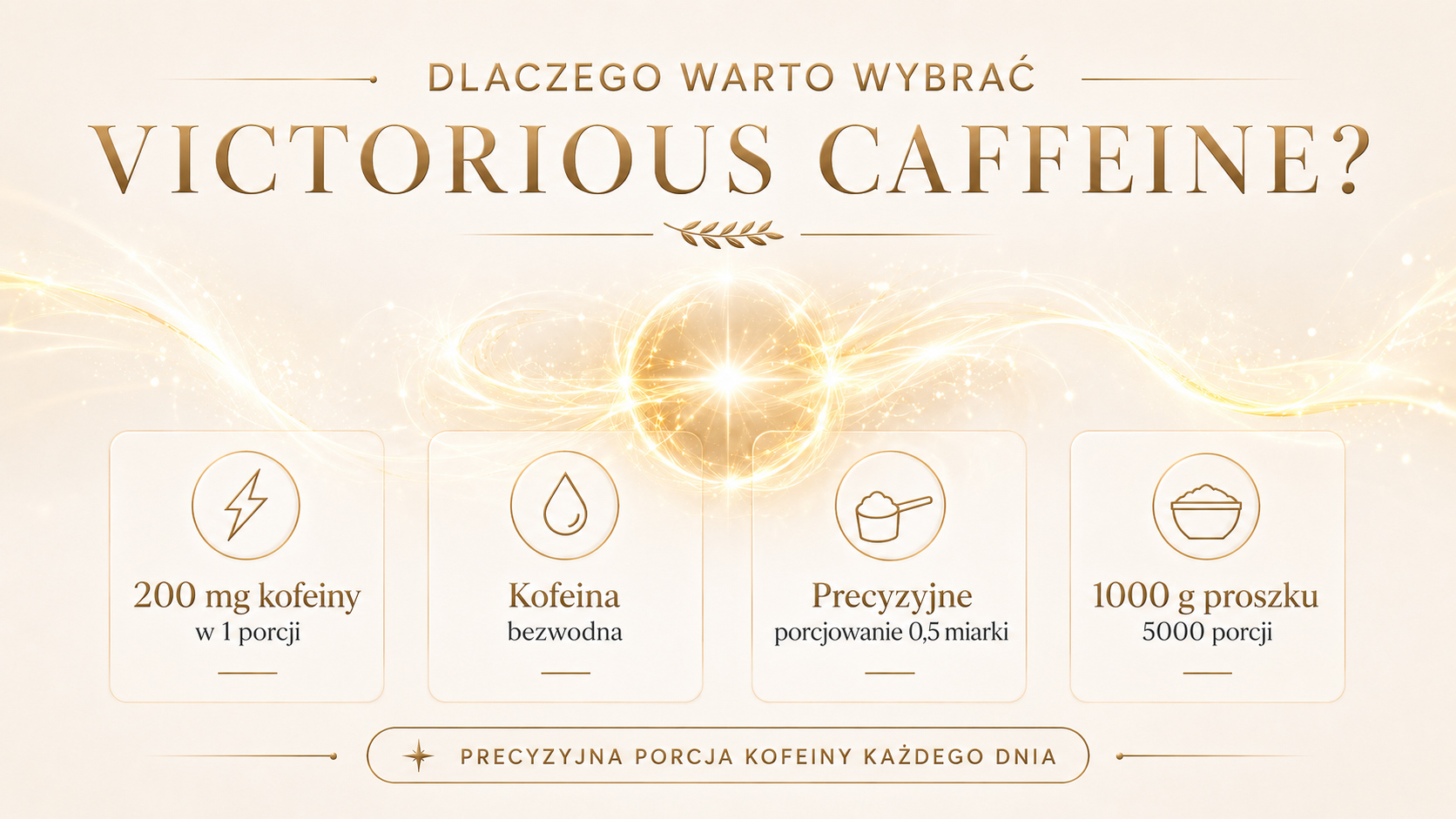 Dlaczego warto wybrać Victorious Nutrition Caffeine 100 g