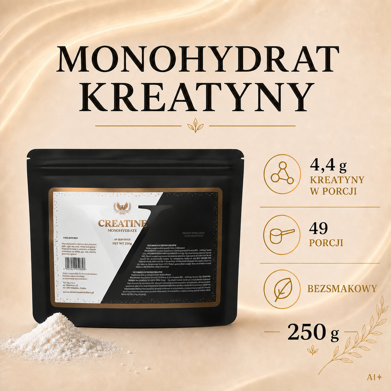 Monohydrat kreatyny 250 g — Victorious Nutrition