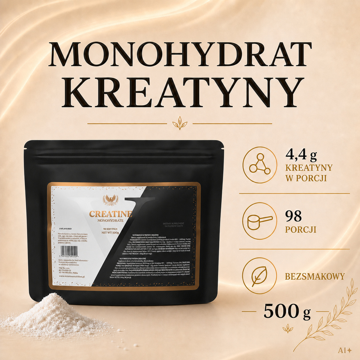 Monohydrat kreatyny 500 g — Victorious Nutrition