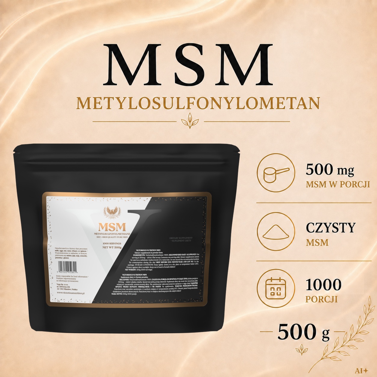 MSM 500 g — Victorious Nutrition