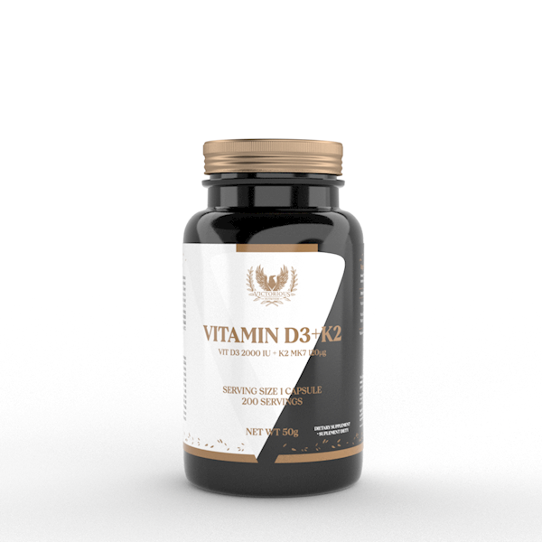 VICTORIOUS NUTRITION VITAMIN D3 + K2 200 CAPS