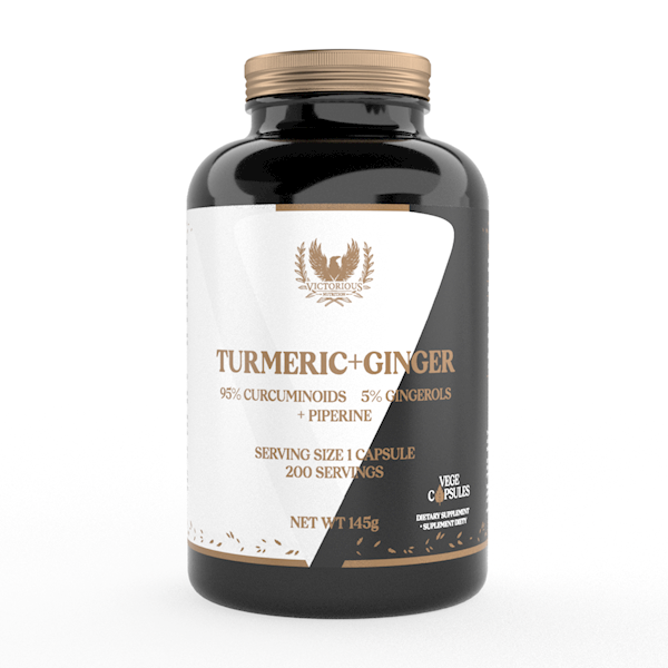 VICTORIOUS NUTRITION TURMERIC + GINGER 200 VCAPS