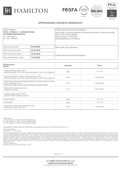 VICTORIOUS NUTRITION CREATINE MONO 1000G NATURAL