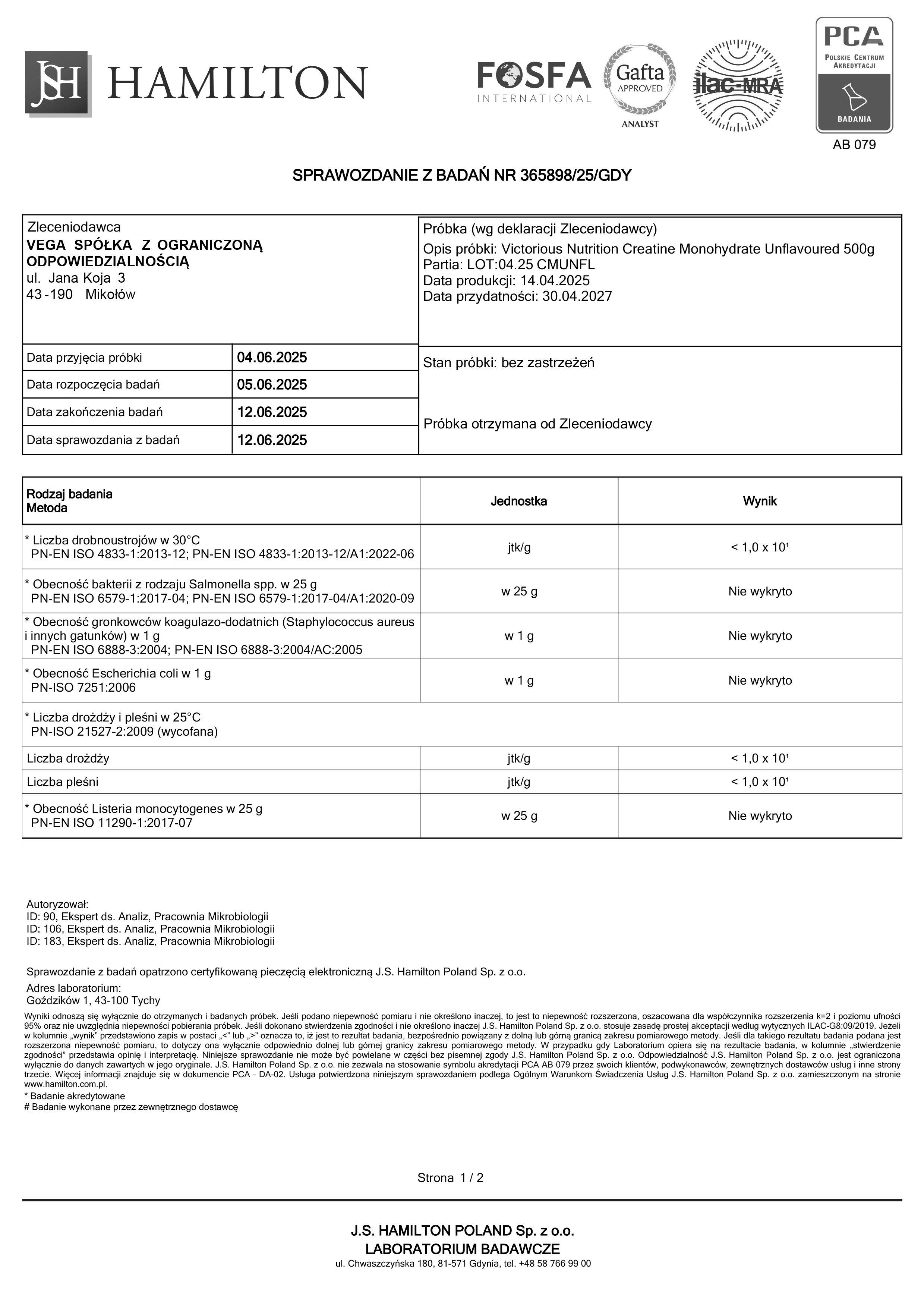 VICTORIOUS NUTRITION CREATINE MONO 1000G LEMON