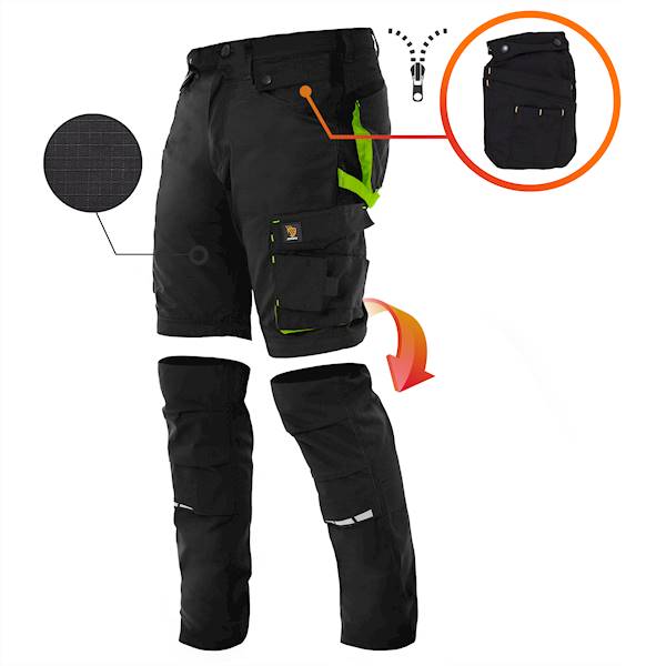 SPODNIE WIELOFUNKCYJNE ZEUS BLACK ROZ. 54 