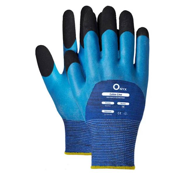 Rękawice powlekane spienionym lateksem piankowe VERKEN BLUEFOM "8" opakowanie 12