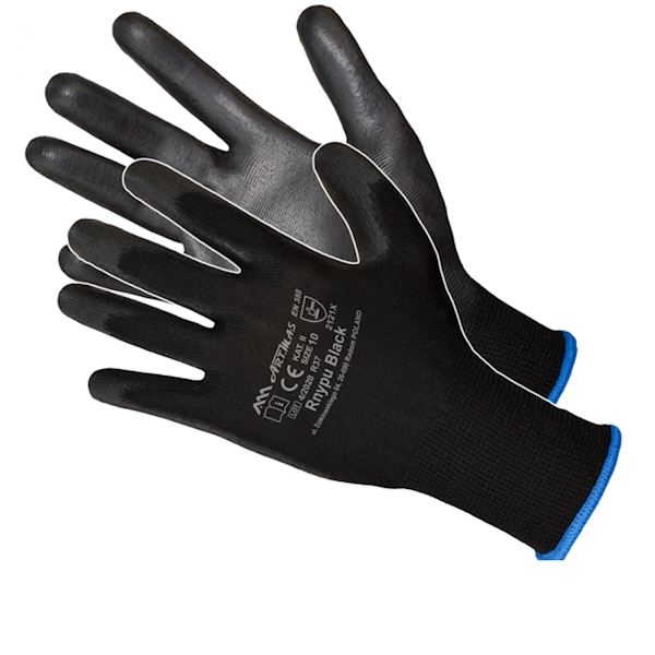 Rękawice RnyPu Black (12) kat.2 / 10 RPU008