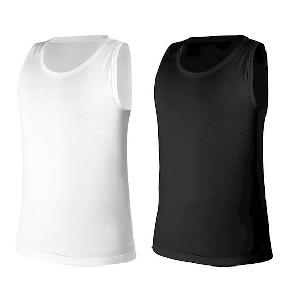 PODKOSZULKA 2-PACK, BIAŁA, CZARNA, ROZMIAR XXL