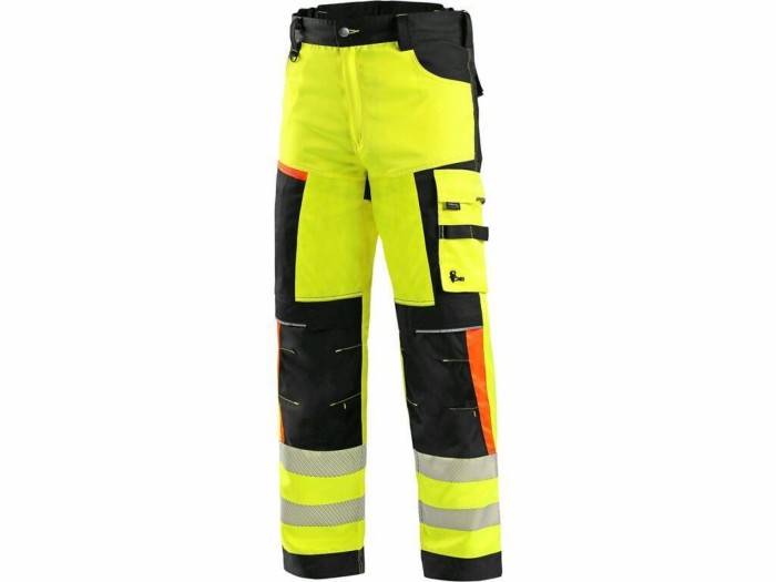 Spodnie do pasa CXS BENSON męskie ostrzegawcze - żółto-czarny rozm. 50 • Spodnie do pasa CXS BENSON
