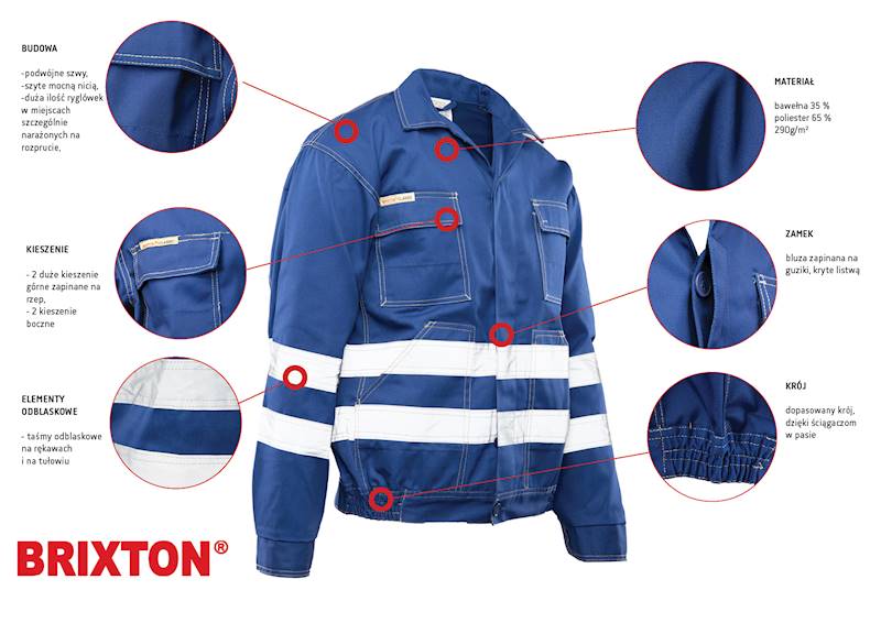 BRIXTON CLASSIC BLUZA / ODBLASK ROZ.25 