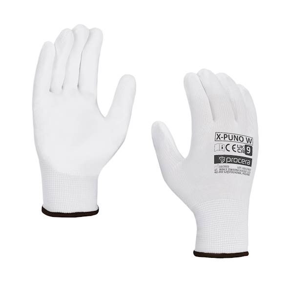 RĘKAWICE OCHRONNE POWLEKANE PU X-PUNO WHITE 11