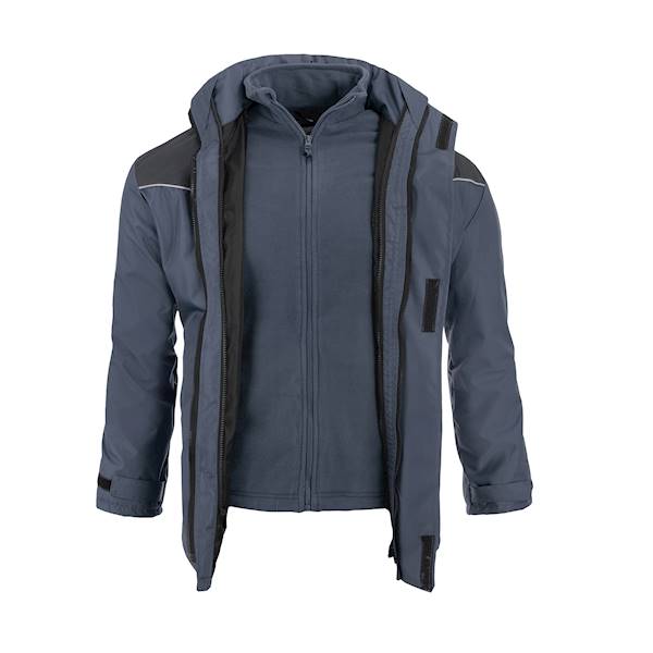KURTKA 3W1 OCIEPLANA AERO SZARO-CZARNA ROZM.2XL