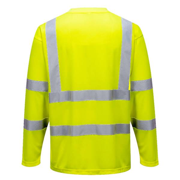 S178 - T-Shirt ostrzegawczy z długimi rękawami Żółty rozm.2XL